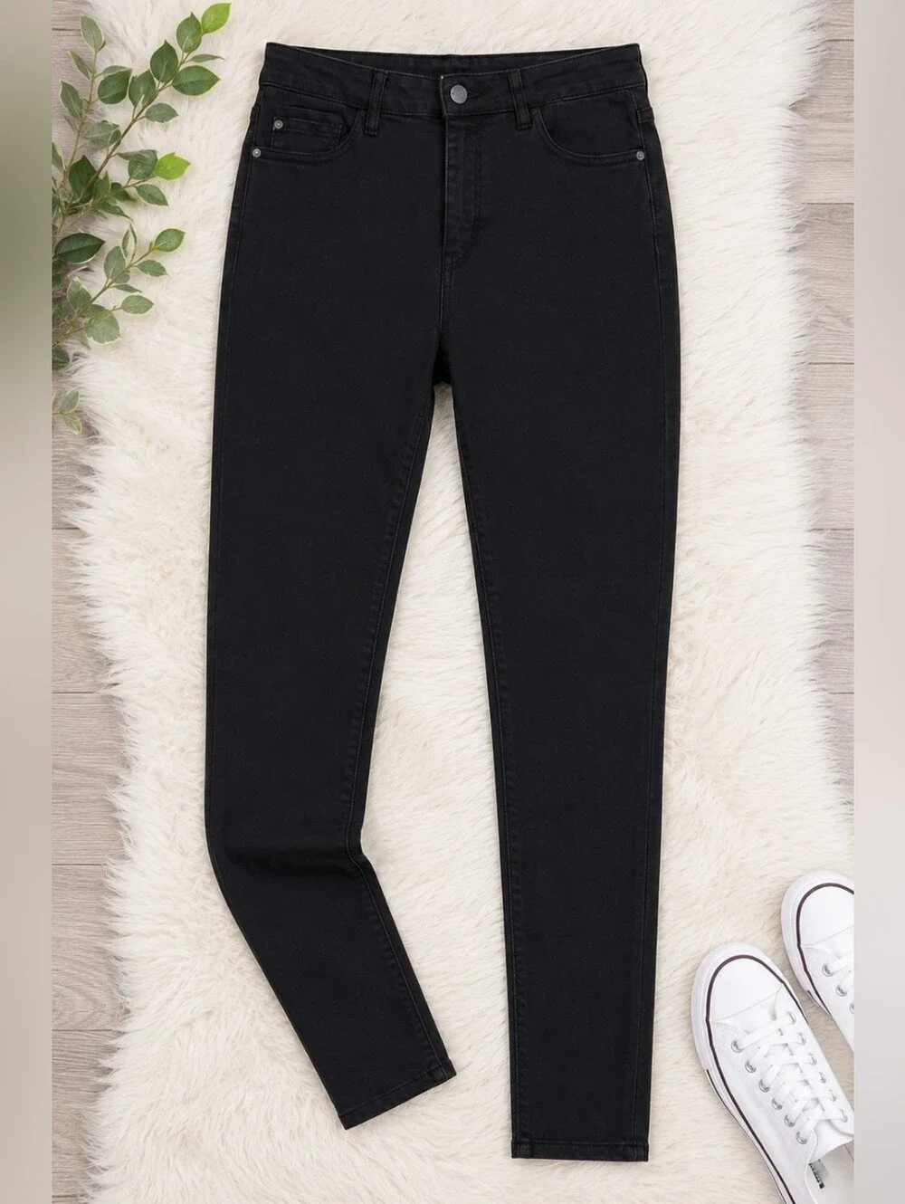 KanCan Black High Rise Straight Leg Stretch Jeans  Women's Size 9/28